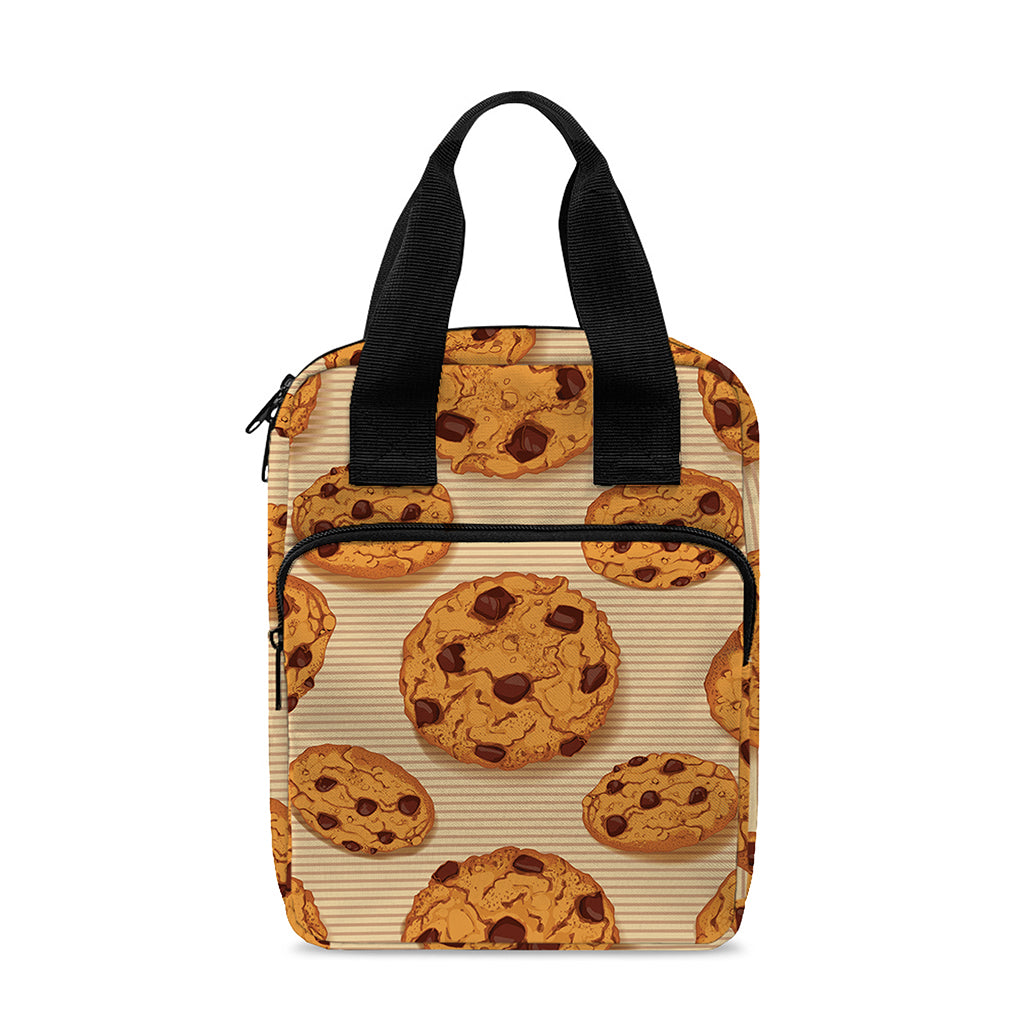 Chocolate Chip Cookie Pattern Print Bible Tote Bag
