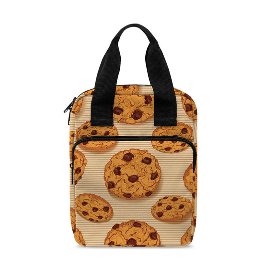 Chocolate Chip Cookie Pattern Print Bible Tote Bag