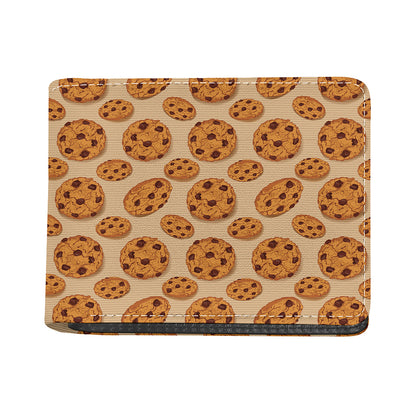 Chocolate Chip Cookie Pattern Print Bifold Wallet