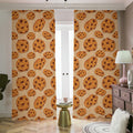 Chocolate Chip Cookie Pattern Print Dimout Pencil Pleat Curtains
