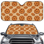 Chocolate Chip Cookie Pattern Print Car Windshield Sun Shade