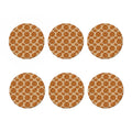 Chocolate Chip Cookie Pattern Print Coaster Set