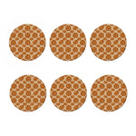 Chocolate Chip Cookie Pattern Print Coaster Set