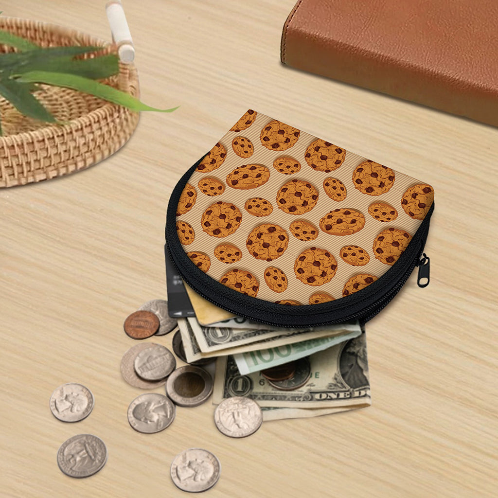 Chocolate Chip Cookie Pattern Print Coin Purse