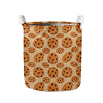 Chocolate Chip Cookie Pattern Print Collapsible Laundry Basket