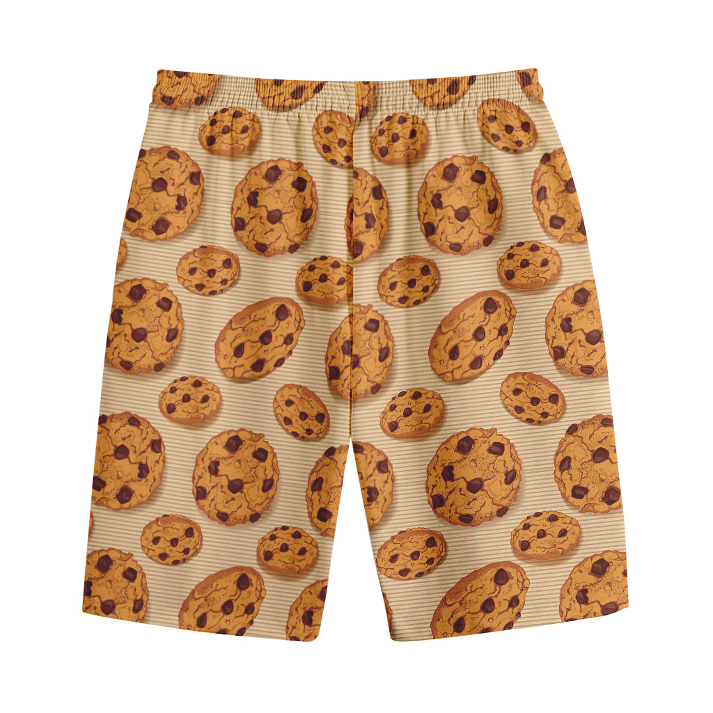 Chocolate Chip Cookie Pattern Print Cotton Shorts