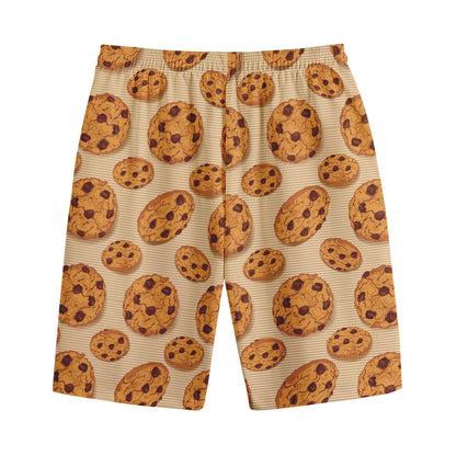 Chocolate Chip Cookie Pattern Print Cotton Shorts