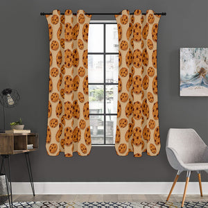 Chocolate Chip Cookie Pattern Print Curtain