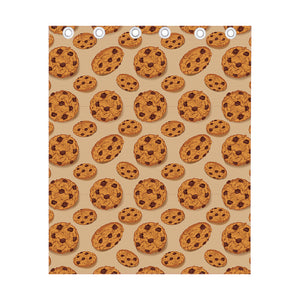 Chocolate Chip Cookie Pattern Print Curtain