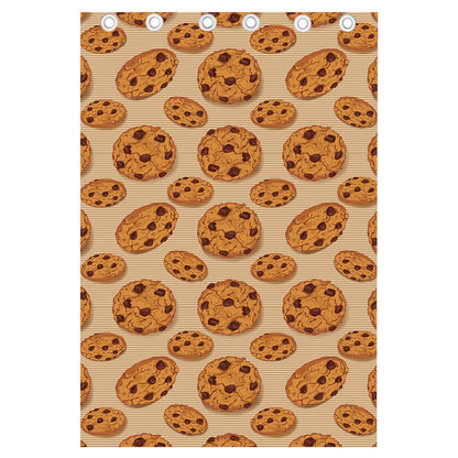 Chocolate Chip Cookie Pattern Print Curtain