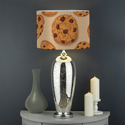 Chocolate Chip Cookie Pattern Print Drum Lamp Shade