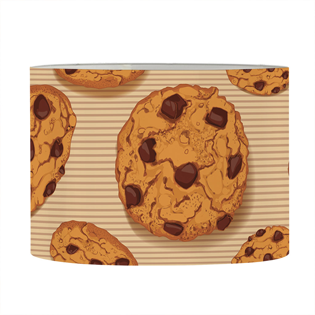 Chocolate Chip Cookie Pattern Print Drum Lamp Shade