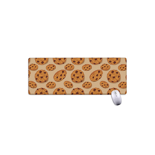 Chocolate Chip Cookie Pattern Print Extended Mouse Pad