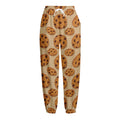 Chocolate Chip Cookie Pattern Print Fleece Lined Knit Pants