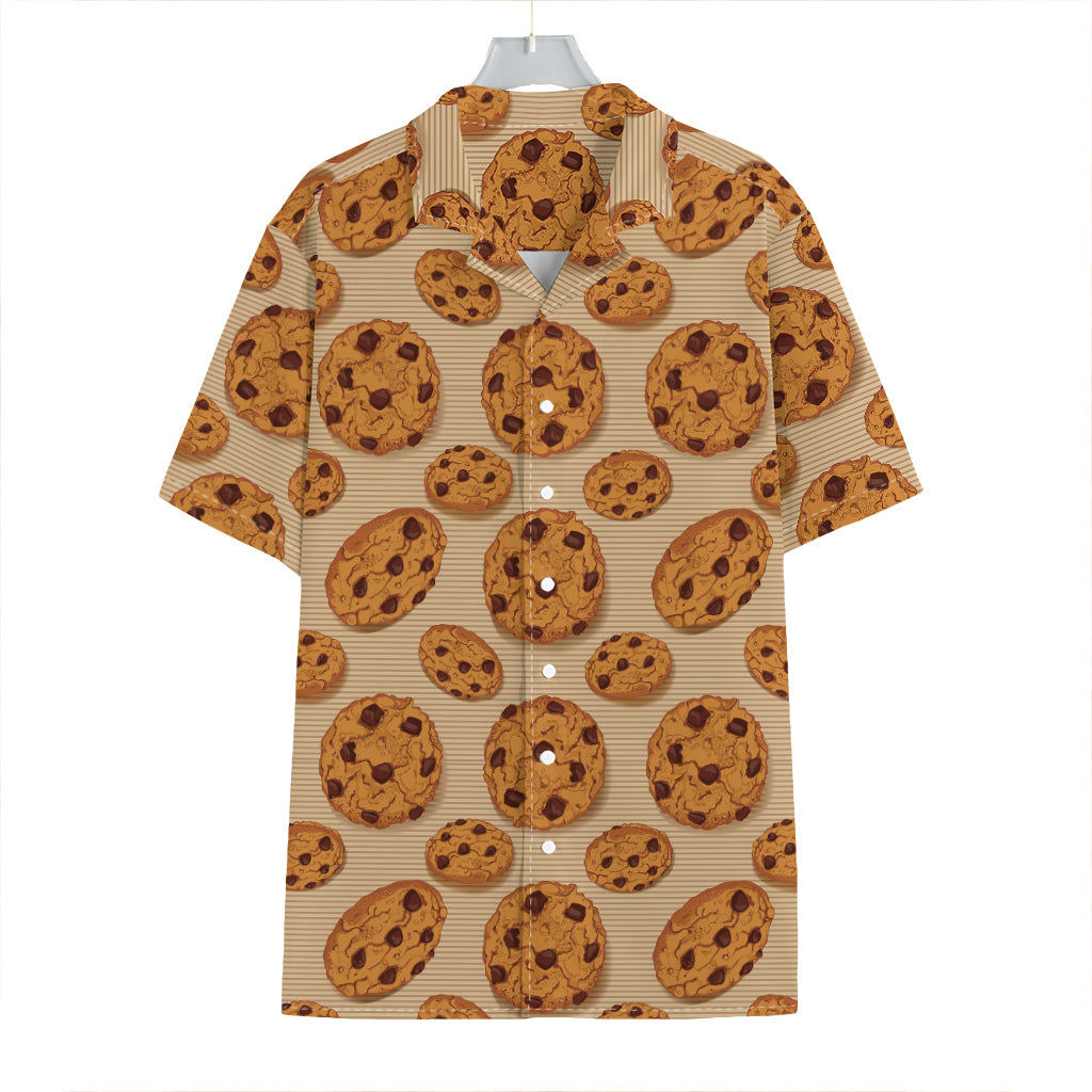 Chocolate Chip Cookie Pattern Print Hawaiian Shirt
