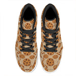 Chocolate Chip Cookie Pattern Print High Top Leather Sneakers