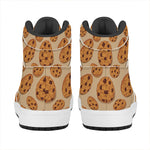 Chocolate Chip Cookie Pattern Print High Top Leather Sneakers