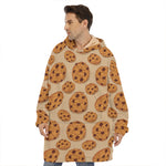 Chocolate Chip Cookie Pattern Print Hoodie Blanket