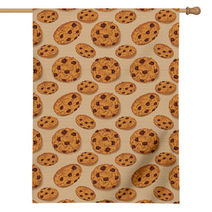 Chocolate Chip Cookie Pattern Print House Flag