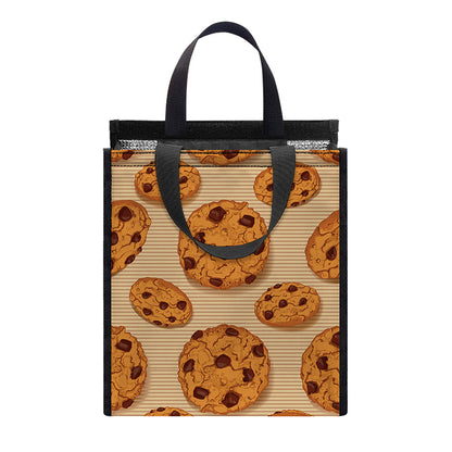 Chocolate Chip Cookie Pattern Print Insulated Lunch Tote