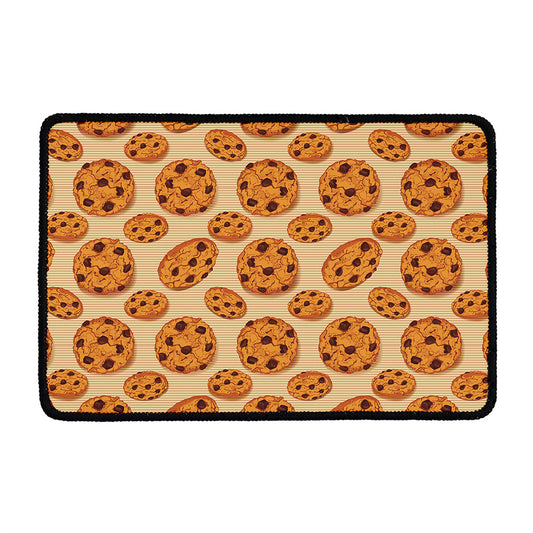 Chocolate Chip Cookie Pattern Print Kitchen Mat