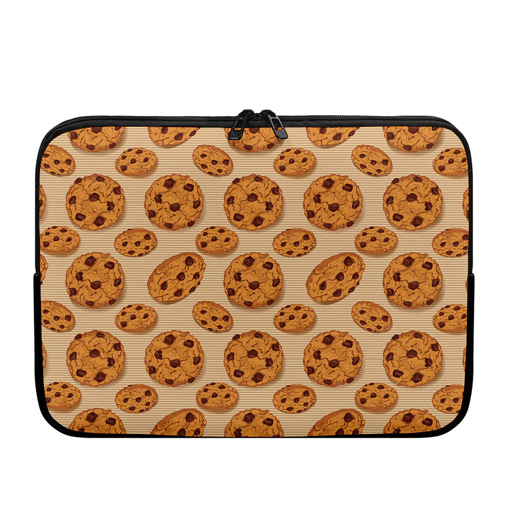 Chocolate Chip Cookie Pattern Print Laptop Sleeve