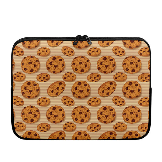 Chocolate Chip Cookie Pattern Print Laptop Sleeve