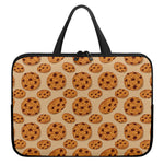 Chocolate Chip Cookie Pattern Print Laptop Sleeve With Handle