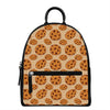 Chocolate Chip Cookie Pattern Print Leather Backpack