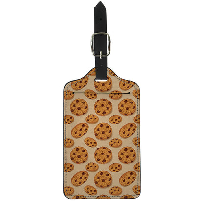 Chocolate Chip Cookie Pattern Print Luggage Tag
