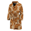 Chocolate Chip Cookie Pattern Print Men's Bathrobe