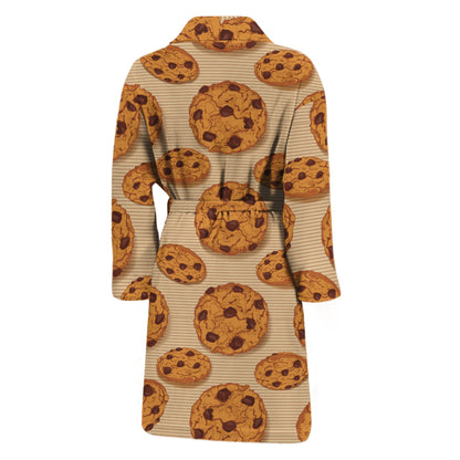 Chocolate Chip Cookie Pattern Print Men's Bathrobe