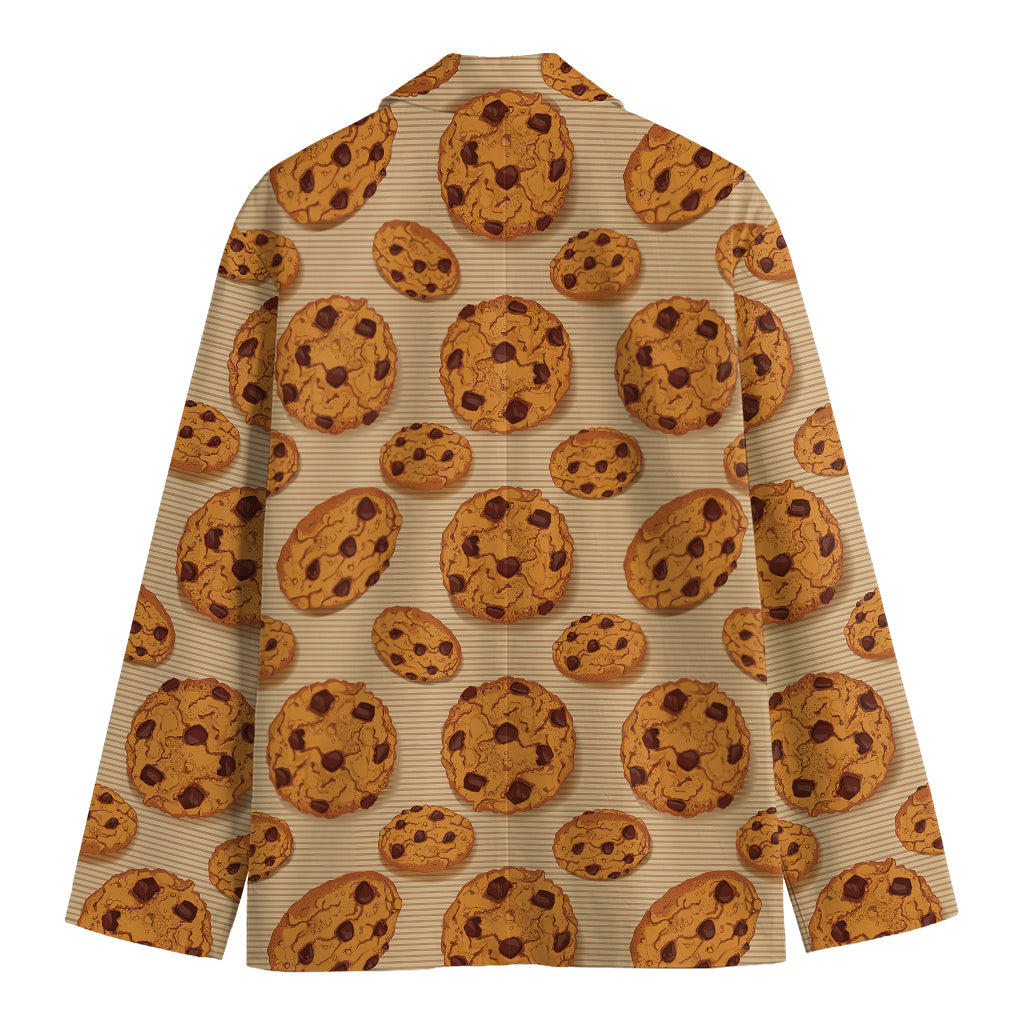 Chocolate Chip Cookie Pattern Print Men's Blazer