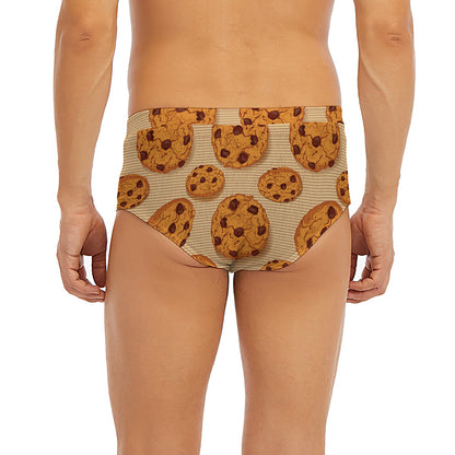 Chocolate Chip Cookie Pattern Print Men's Briefs