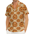 Chocolate Chip Cookie Pattern Print Men's Deep V-Neck Shirt