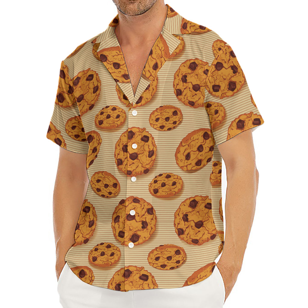 Chocolate Chip Cookie Pattern Print Men's Deep V-Neck Shirt