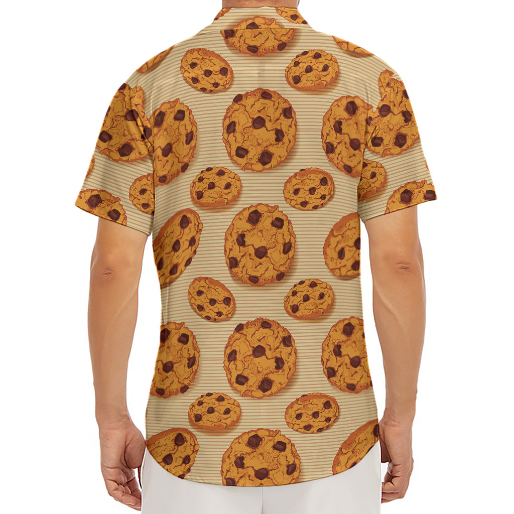 Chocolate Chip Cookie Pattern Print Men's Deep V-Neck Shirt