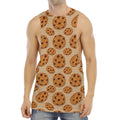 Chocolate Chip Cookie Pattern Print Men's Muscle Tank Top