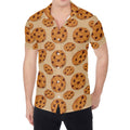 Chocolate Chip Cookie Pattern Print Men's Shirt