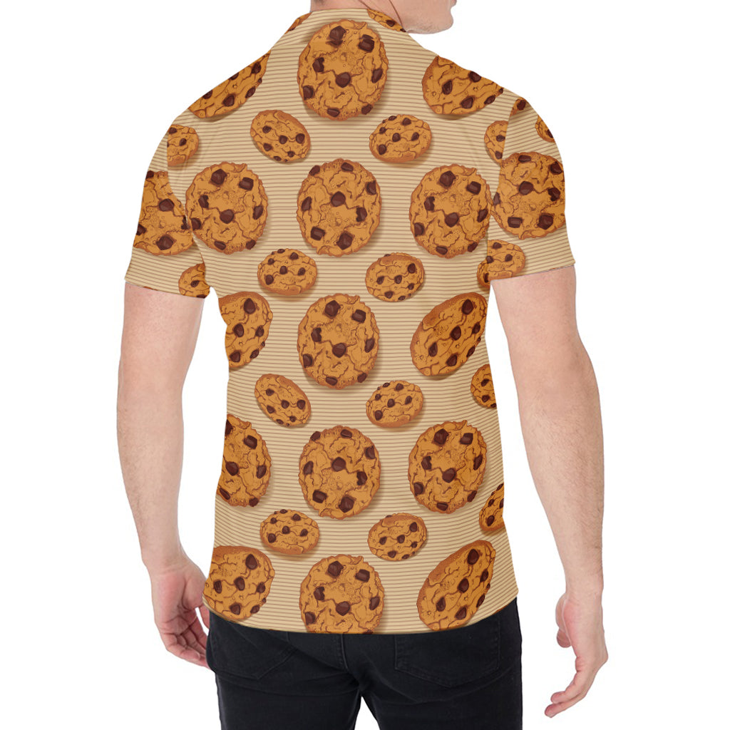 Chocolate Chip Cookie Pattern Print Men's Shirt