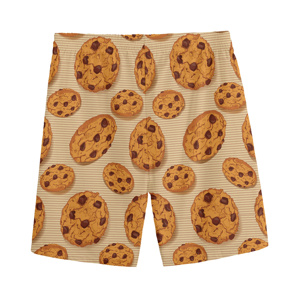Chocolate Chip Cookie Pattern Print Men's Sports Shorts