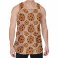 Chocolate Chip Cookie Pattern Print Men's Velvet Tank Top