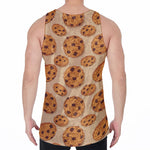 Chocolate Chip Cookie Pattern Print Men's Velvet Tank Top