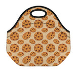 Chocolate Chip Cookie Pattern Print Neoprene Lunch Bag