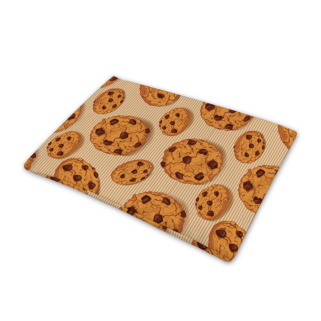 Chocolate Chip Cookie Pattern Print Pet Cooling Mat Cover