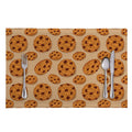 Chocolate Chip Cookie Pattern Print Placemat