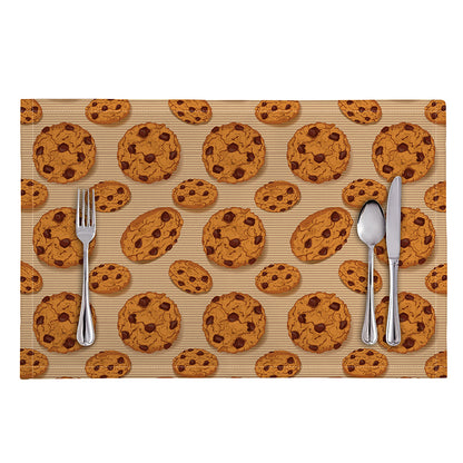 Chocolate Chip Cookie Pattern Print Placemat