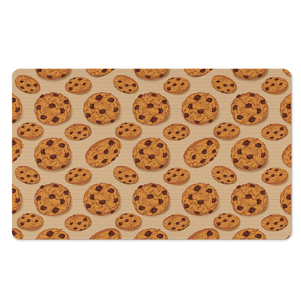 Chocolate Chip Cookie Pattern Print Polyester Doormat