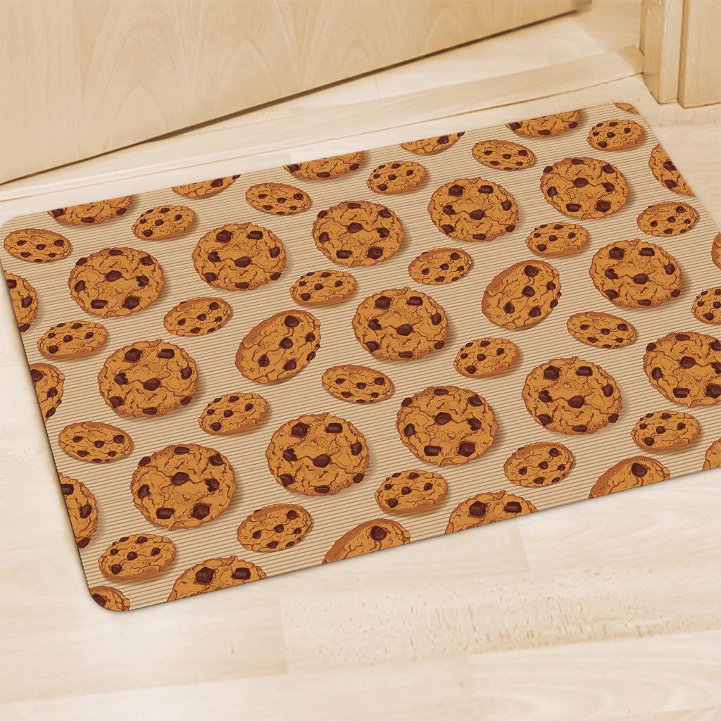 Chocolate Chip Cookie Pattern Print Polyester Doormat