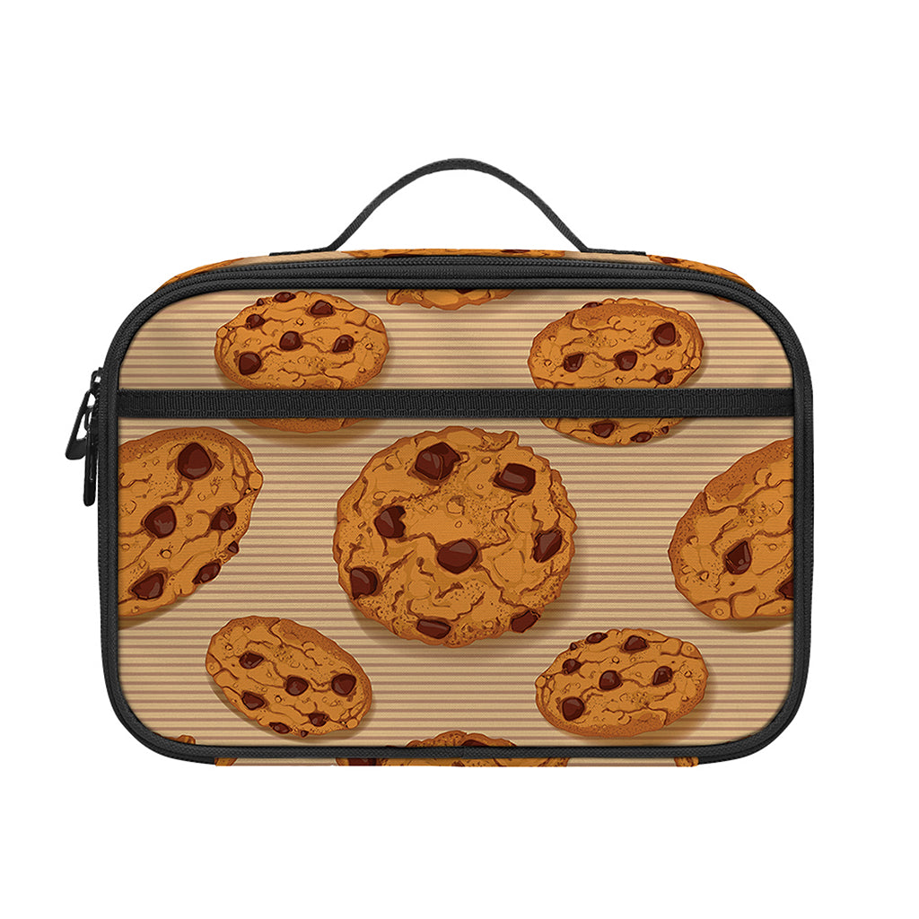 Chocolate Chip Cookie Pattern Print Portable Lunch Bag